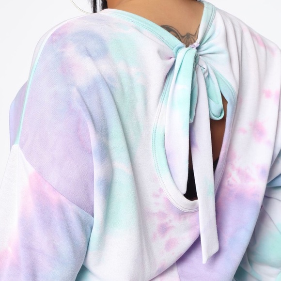 NWT PLUS FN “Bright Out There” tie dye short set - Picture 4 of 7